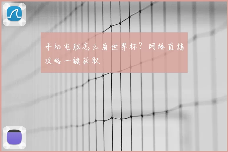 手机电脑怎么看世界杯?网络直播攻略一键获取