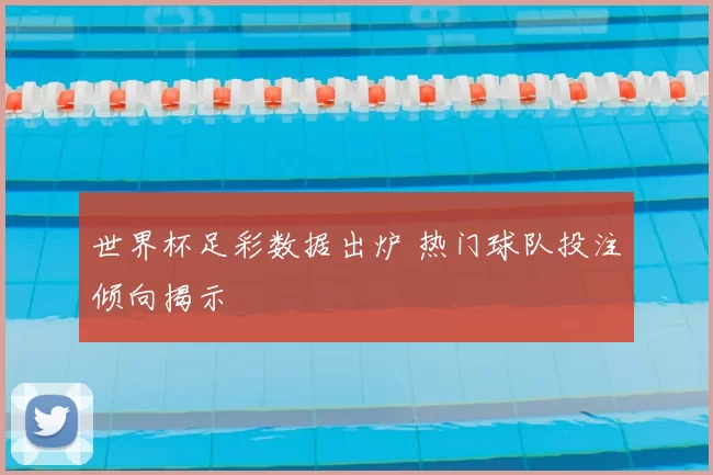 世界杯足彩数据出炉 热门球队投注倾向揭示
